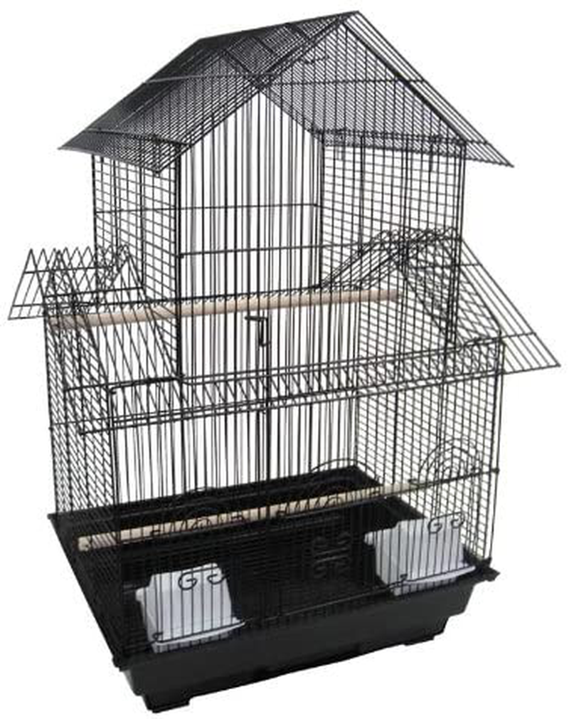 Mcage New Large Canary Parakeet Cockatiel Lovebird Finch Bird Cage with Stand -18"X18"X58"Black Animals & Pet Supplies > Pet Supplies > Bird Supplies > Bird Cages & Stands Mcage   