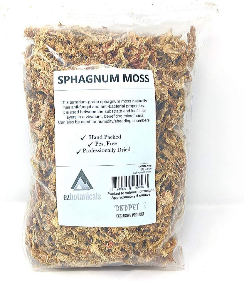 EZ Botanicals Terrarium Sphagnum Moss - 1 Gallon - Great for Reptiles, Amphibians and Insects - Holds Humidity Very Well Animals & Pet Supplies > Pet Supplies > Reptile & Amphibian Supplies > Reptile & Amphibian Substrates EZ Botanicals   