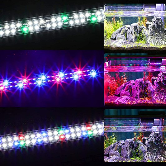 SEISSO Aquarium Light LED Aquarium Plant Light with Aluminum Alloy Shell Extendable Brackets White Blue Red Green Bulb Freshwater Fish Tank Light (18-25 Inch) Animals & Pet Supplies > Pet Supplies > Fish Supplies > Aquarium Lighting SEISSO 24w for 18-25 Inch  