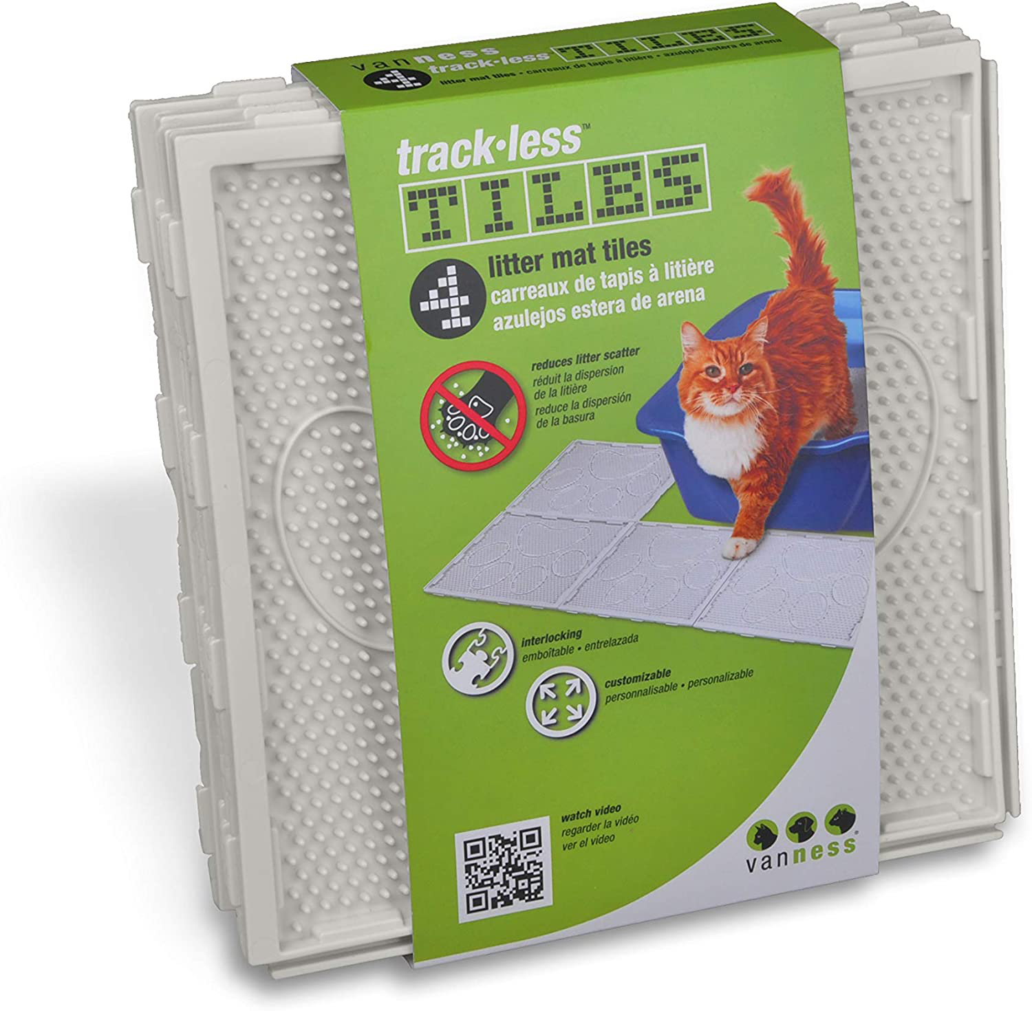 Van Ness Trackless Cat Litter Mat Tiles Animals & Pet Supplies > Pet Supplies > Cat Supplies > Cat Litter Box Mats Van Ness   