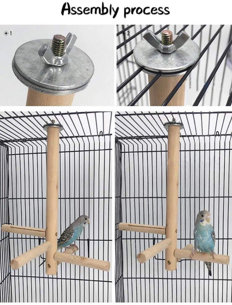 NAPURAL Wyunpets Bird Perch, Parrot Birdcage Stand Natural Toys Natural Wooden Activity Branches Climbing Stairs for Conure Parakeet Budgie Cockatiels Lovebirds Animals & Pet Supplies > Pet Supplies > Bird Supplies > Bird Ladders & Perches NAPURAL   