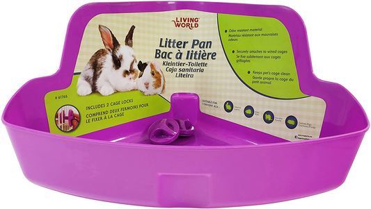 Living World Small Animal Corner Litter Box for Rabbits, Guinea Pigs and Ferrets, Purple Animals & Pet Supplies > Pet Supplies > Small Animal Supplies > Small Animal Bedding Living World   