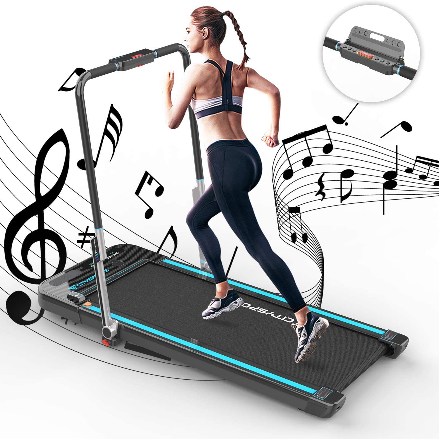 CITYSPORTS Treadmill for Home,Under Desk Treadmill Portable Walking Pad,Bluetooth Built-In Speakers, Adjustable Speed, LCD Screen & Calorie Counter, Ultra Thin and Silent, Intended for Home/Office Animals & Pet Supplies > Pet Supplies > Dog Supplies > Dog Treadmills CITYSPORTS WP3-1  