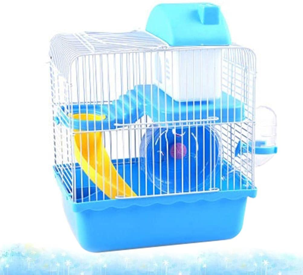 VOSAREA Hamster Cage Gerbil Haven Habitat Small Animal Cage Includes Play Slide Exercise Wheel Hamster Hide- Out Water Bottle (Light Blue) Animals & Pet Supplies > Pet Supplies > Small Animal Supplies > Small Animal Habitats & Cages VOSAREA   