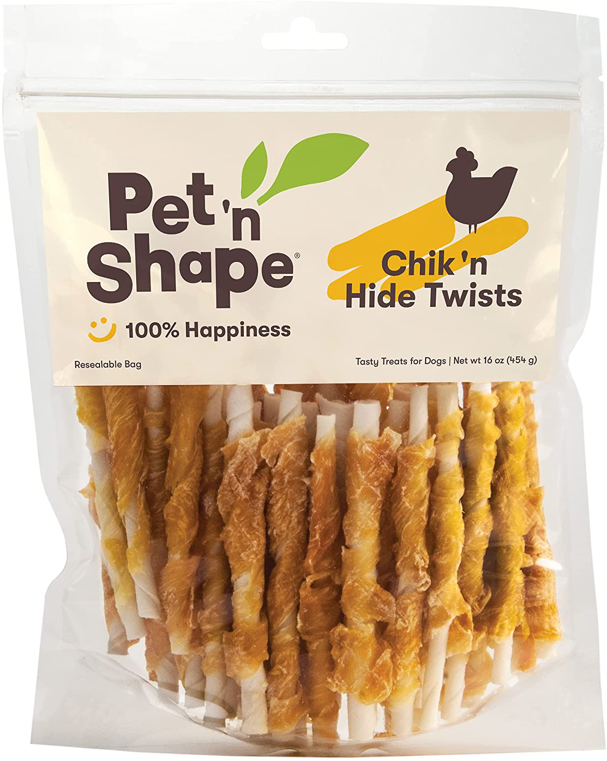 Pet 'N Shape Chik 'N Hide Twists – Chicken Wrapped Rawhide Natural Dog Treats, Small, 16 Oz Animals & Pet Supplies > Pet Supplies > Dog Supplies > Dog Treats Pet 'n Shape   
