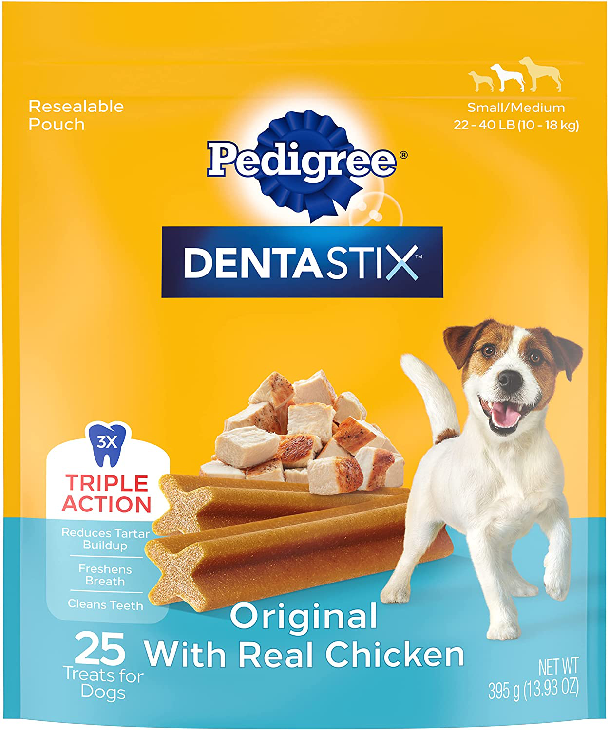 Pedigree DENTASTIX Treats for Small/Medium Dogs, 15-40 Lbs. Animals & Pet Supplies > Pet Supplies > Dog Supplies > Dog Treats Pedigree Chicken 25 Treats 