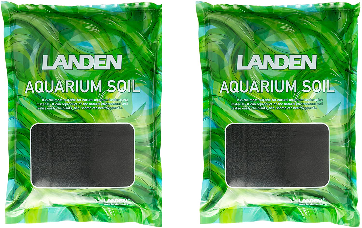 Landen Aqua Soil Substrate for Natural Planted Aquarium, Plant or Shrimp Stratum, Clay Gravel and Stable Porous Substrate for Freshwater Aquarium, Black Color