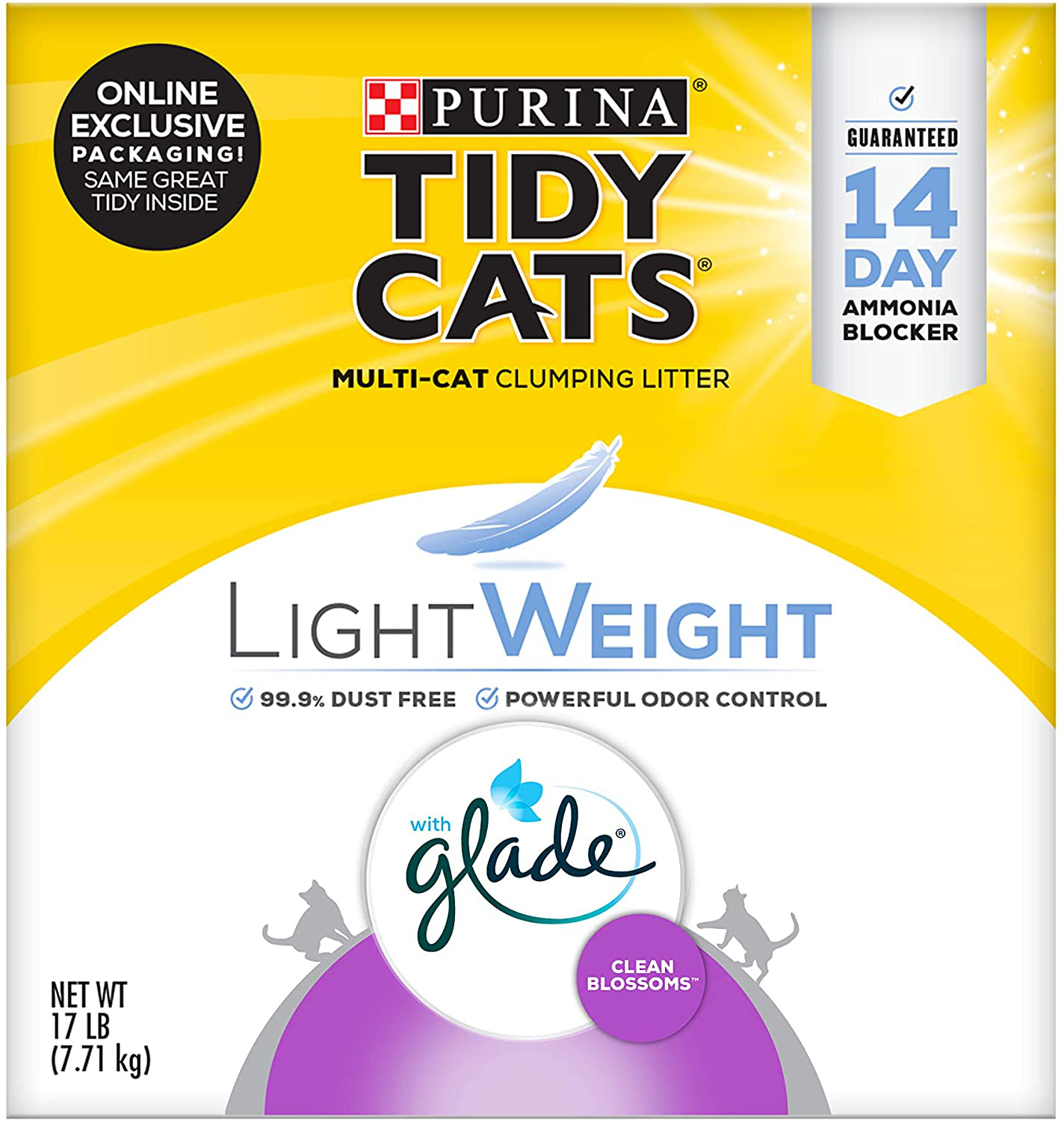Purina Tidy Cats Lightweight Glade Extra Strength, Scented, Clumping Cat Litter Animals & Pet Supplies > Pet Supplies > Cat Supplies > Cat Litter Purina Tidy Cats Glade Clean Blossoms 17 lb. Box 