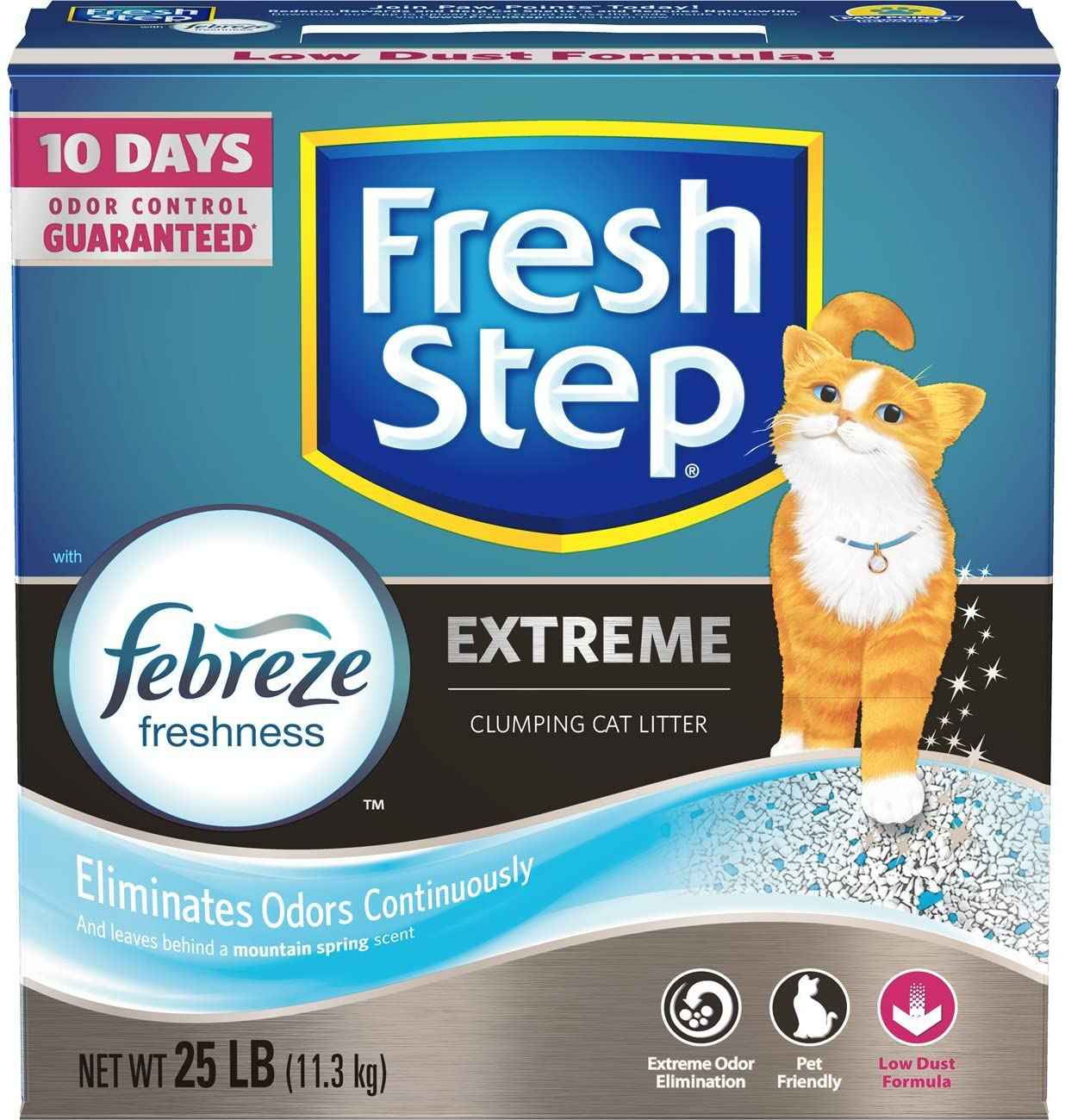 Fresh Step Extreme Scented Litter with the Power of Febreze, Clumping Cat Litter, 25 Lb Animals & Pet Supplies > Pet Supplies > Cat Supplies > Cat Litter Fresh Step 20 - 30 lbs  