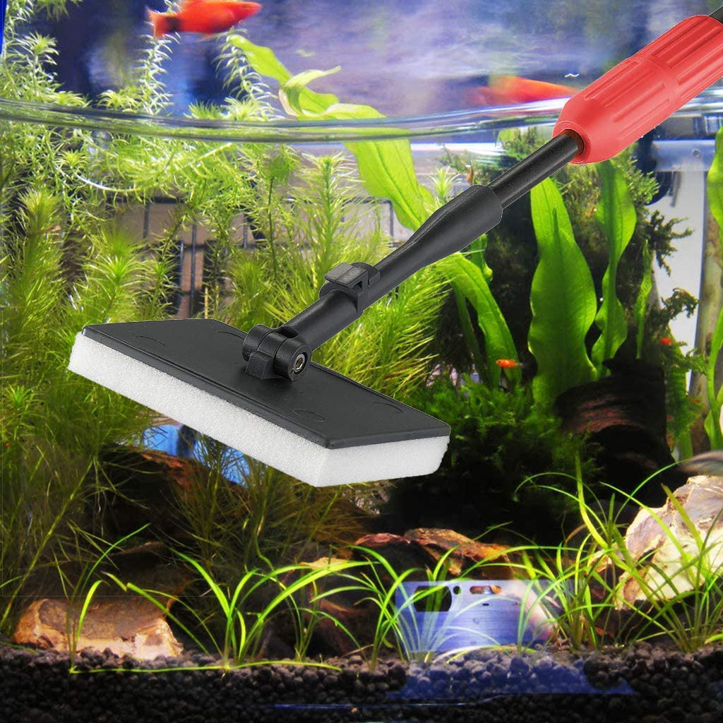 UPETTOOLS Aquarium Cleaning Tool 6 in 1 Fish Tank Cleaning Kit Algae Scraper Scrubber Pad Adjustable Long Handle Fish Tank Brush Cleaner Set Animals & Pet Supplies > Pet Supplies > Fish Supplies > Aquarium Fish Nets UPETTOOLS   