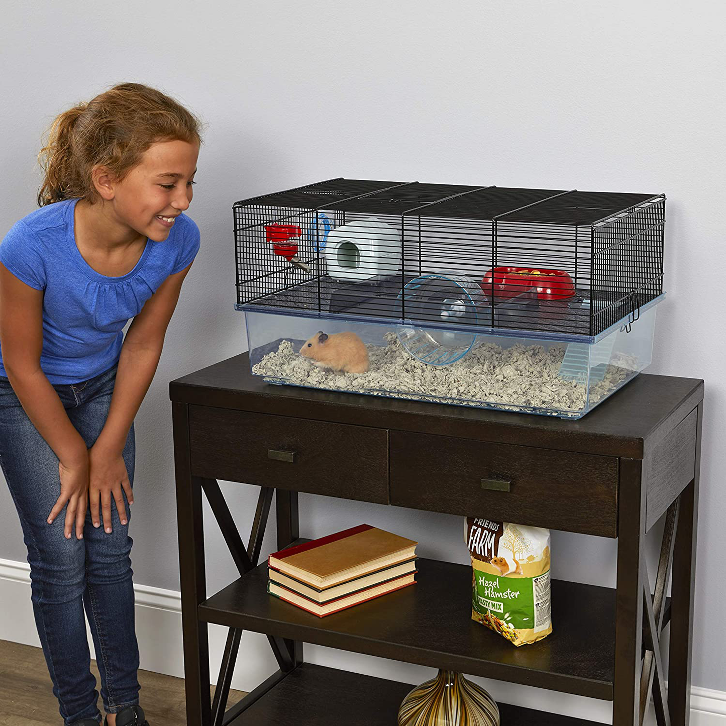 Favola Hamster Cage Includes Free Water Bottle, Exercise Wheel, Food Dish & Hamster Hide-Out Large Hamster Cage Measures 23.6L X 14.4W X 11.8H-Inches & Includes 1-Year Manufacturer'S Warranty Animals & Pet Supplies > Pet Supplies > Small Animal Supplies > Small Animal Habitats & Cages Ferplast spa   
