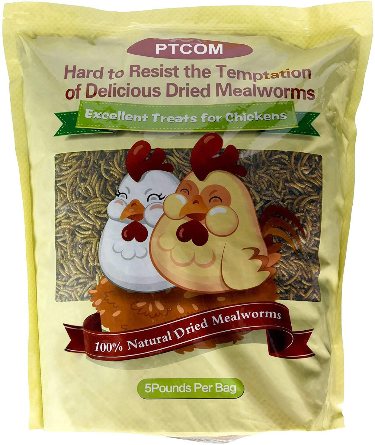 Hatortempt 5 Lbs Non-Gmo Dried Mealworms-High-Protein Mealworms for Wild Bird,Chicken, Ducks,Fish,Reptile, Tortoise, Amphibian,Lizard Animals & Pet Supplies > Pet Supplies > Bird Supplies > Bird Treats SUPERIOR PET SUPPLIES INC   