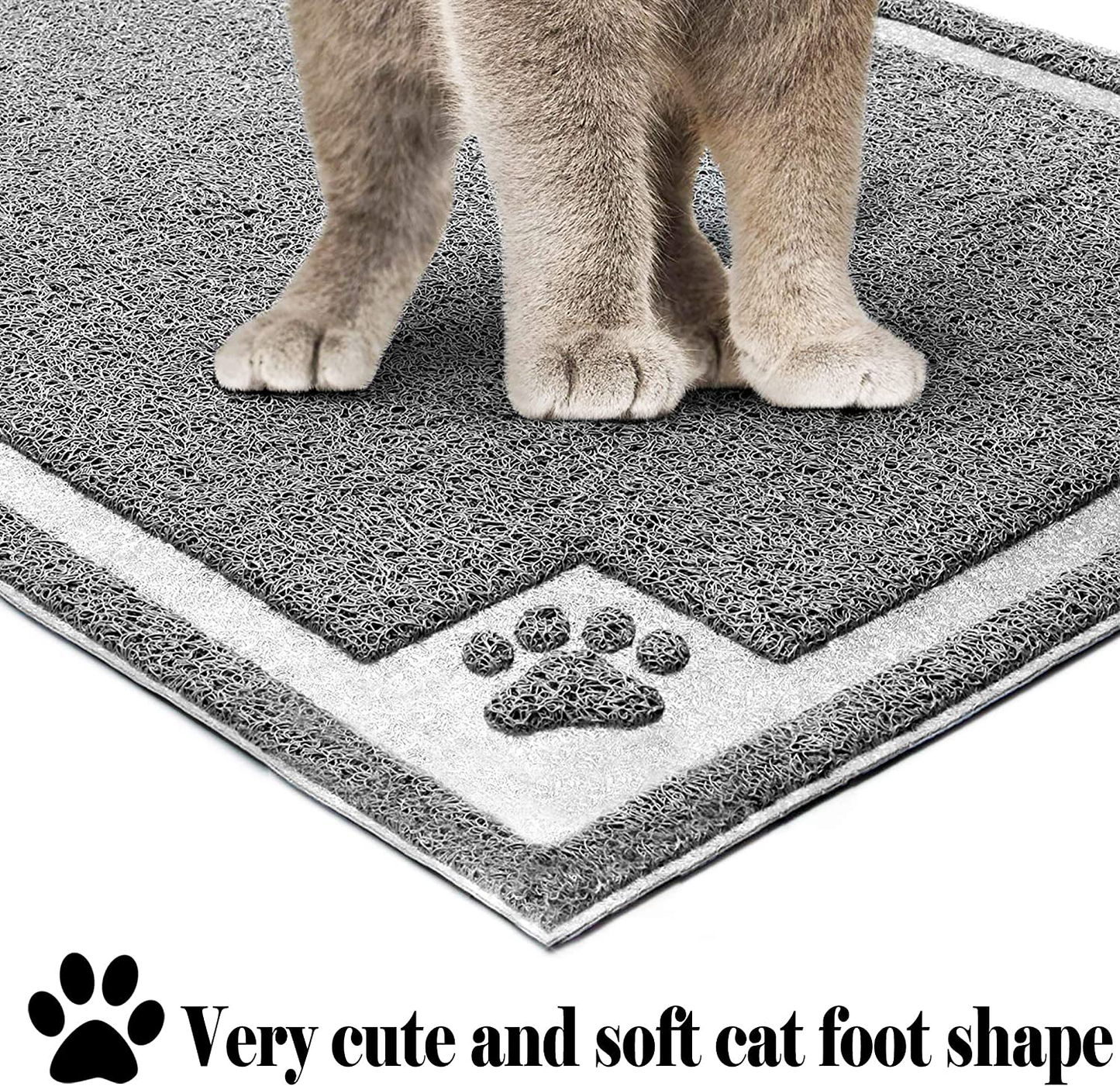 UPSKY Large Cat Litter Mat Trapper 35.5"×23.5" Traps Litter from Box and Paws Scatter Control for Litter Box Soft on Sensitive Kitty Paws Easy to Clean Durable Animals & Pet Supplies > Pet Supplies > Cat Supplies > Cat Litter Box Mats UPSKY   