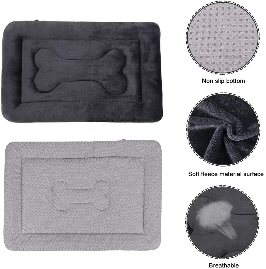 JoicyCo Dog Bed Large Crate Pad Mat 42 in Non-Slip Soft Washable Mattress  Pet Beds Cat Beds Kennel Pads