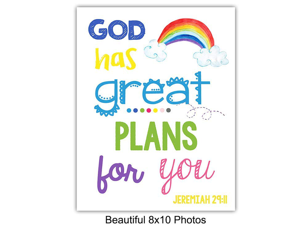 Bible Verse Wall Art - Scripture Wall Art - Christian Wall Art for Kids, Boys, Girls Bedroom - Religious Gifts for Kids - Aesthetic Wall Collage Kit - God Wall Decor - Positive Inspirational Quotes Animals & Pet Supplies > Pet Supplies > Small Animal Supplies > Small Animal Food Yellowbird Art & Design   
