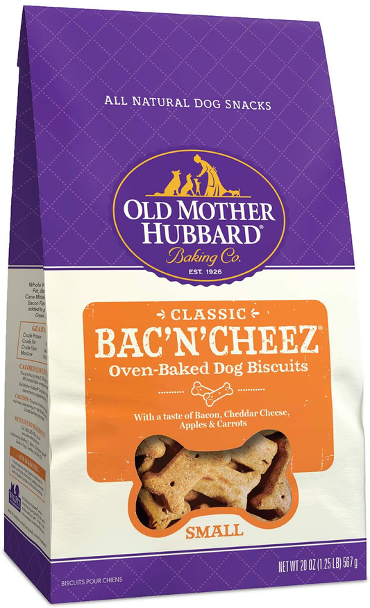 Old Mother Hubbard Classic Bacon Dog Treats, Oven Baked Crunchy Treats for Small Dogs, Natural Dog Treats, Healthy, Training Treats Animals & Pet Supplies > Pet Supplies > Dog Supplies > Dog Treats Old Mother Hubbard 20 Ounce Bag (Pack of 1)  