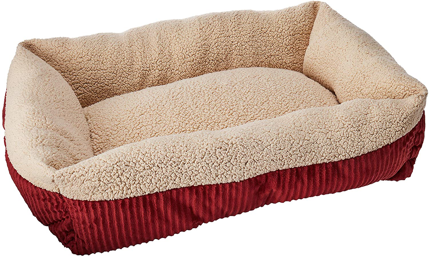 ASPEN PET Self Warming Beds Animals & Pet Supplies > Pet Supplies > Cat Supplies > Cat Beds Petmate Barn Red/Cream Rectangular Lounger 30 X 24