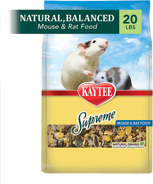 Kaytee Supreme Mouse and Rat Food Animals & Pet Supplies > Pet Supplies > Small Animal Supplies > Small Animal Food Kaytee 20 Pound (Pack of 1)  