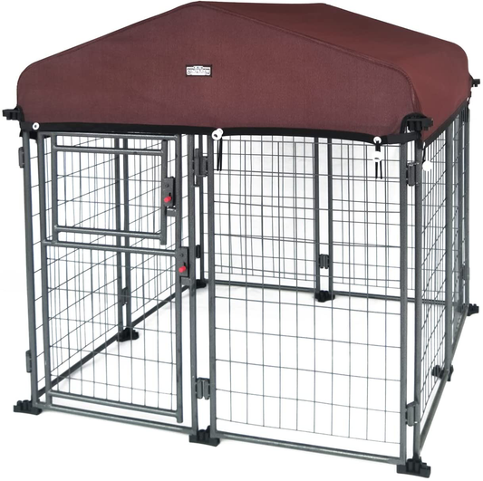 Neocraft My Pet Companion Dog Kennel with Roof Cover (4.5’) - Weather Resistant / Covered / Heavy Duty / Outdoor / Winter Welded Wire Pet Kennel for Medium Sized Dogs - Easy to Assemble Animals & Pet Supplies > Pet Supplies > Dog Supplies > Dog Kennels & Runs Neocraft   