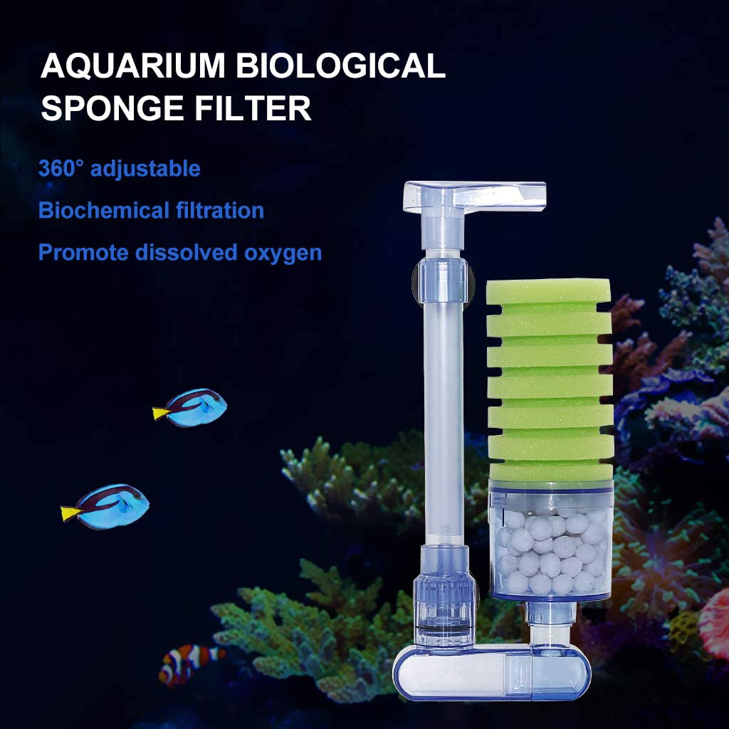 UPETTOOLS Aquarium Biochemical Sponge Filter, Ultra Quiet Aquarium Air Pump Bio Sponge Fish Tank Foam Filter Comes with 4/2 Spare Sponges 4/2 Bag of Bio Ceramic Media Balls Animals & Pet Supplies > Pet Supplies > Fish Supplies > Aquarium Fish Nets UPETTOOLS   