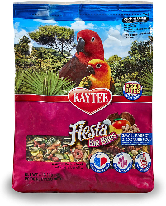 Kaytee Fiesta Big Bites - Parrot 4 Lb Animals & Pet Supplies > Pet Supplies > Bird Supplies > Bird Treats Kaytee   