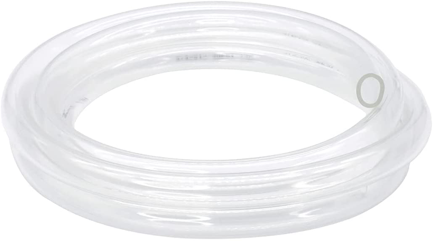 DAVCO 1/2" ID X 50Ft Clear Vinyl Tubing, Low Pressure Flexible PVC Tubing, Heavy Duty UV Chemical Resistant Lightweight Plastic Vinyl Hose, BPA Free and Non Toxic