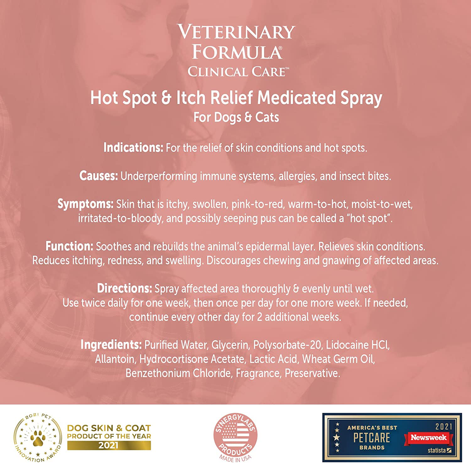 Veterinary Formula Clinical Care Hot Spot & Itch Relief Medicated Spray/Shampoo for Dogs & Cats