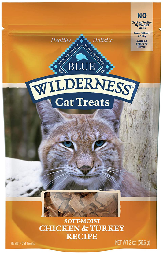 Blue Buffalo Wilderness Grain Free Soft-Moist Cat Treats Animals & Pet Supplies > Pet Supplies > Cat Supplies > Cat Treats Blue Buffalo Chicken & Turkey 2 Ounce (Pack of 1) 