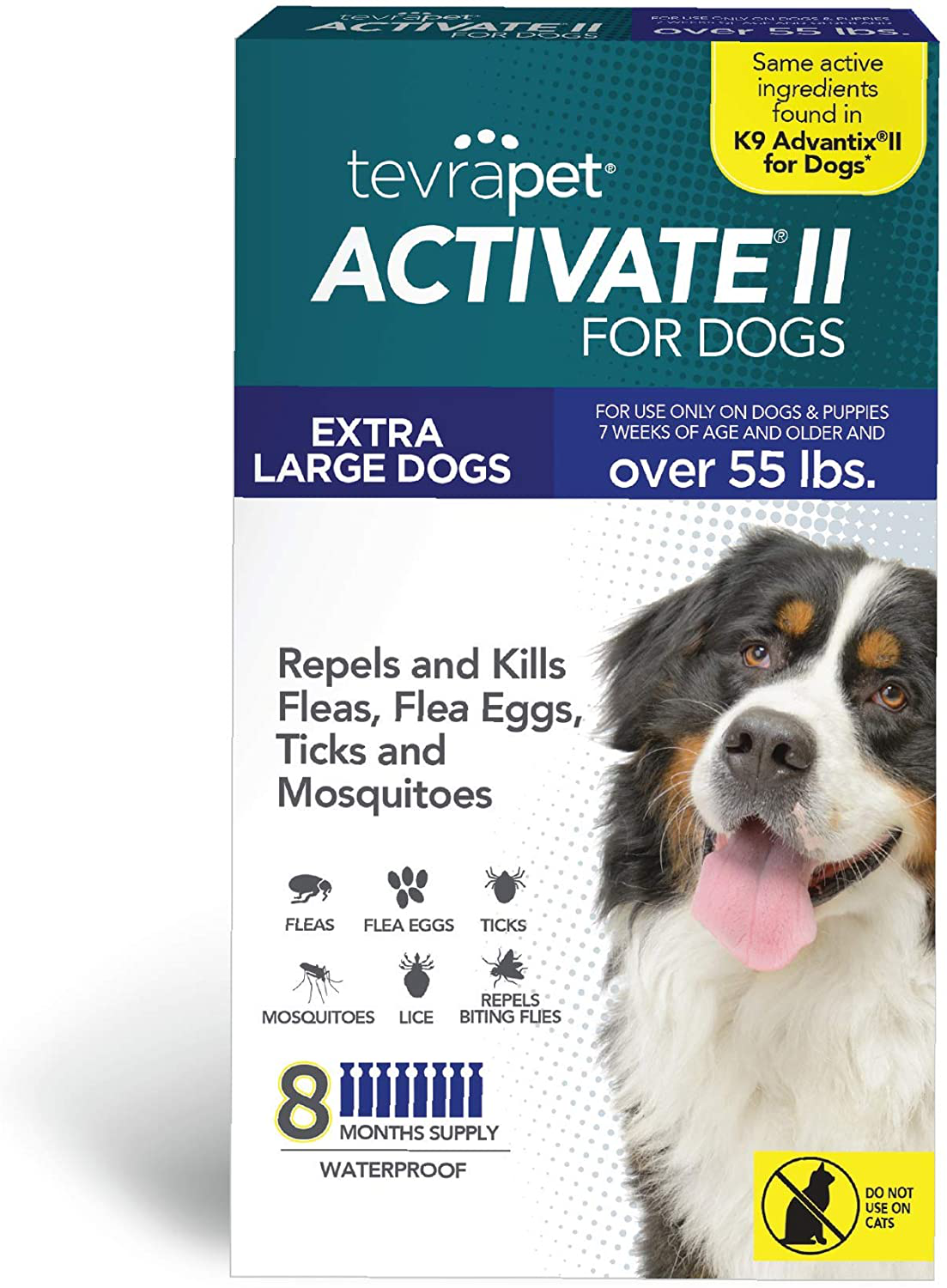 Tevrapet Activate II Flea and Tick Prevention for Dogs Animals & Pet Supplies > Pet Supplies > Dog Supplies > Dog Treadmills Tevra Brands 8 Doses  