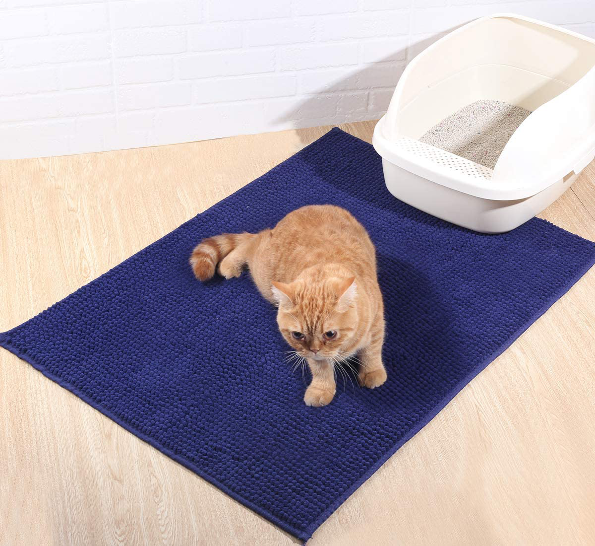 Vivaglory Cat Litter Mats, 31"× 20" Large or 35"× 25" Extra Large Super Soft Microfiber Pet Mats for Litter Boxes with Waterproof Back, Machine Washable Animals & Pet Supplies > Pet Supplies > Cat Supplies > Cat Litter Box Mats Vivaglory   