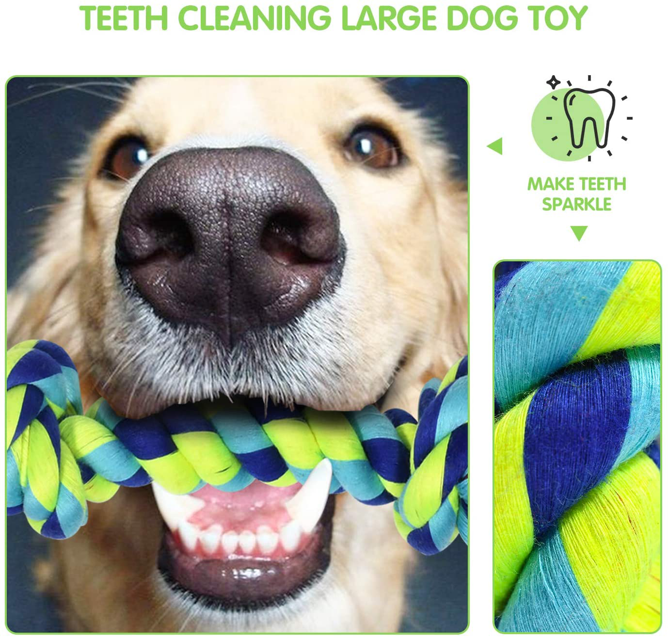 SHARLOVY Large Dog Chew Toys, Tough Dog Toys for Aggressive
