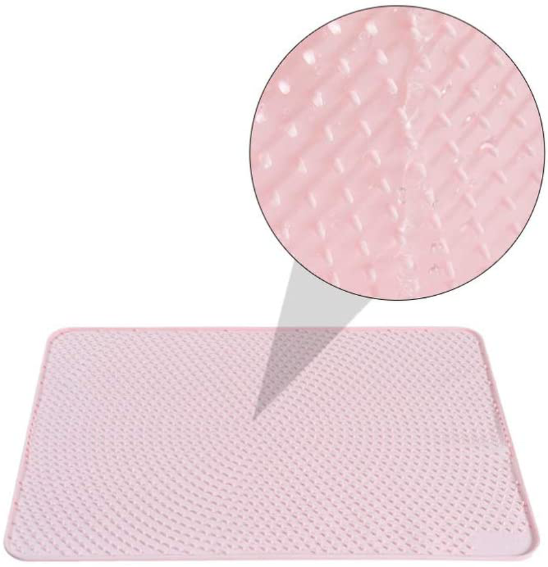 POPETPOP Cat Litter Mat Trapper Waterproof Cat Mat Litter Rug Easy Clean for Litter Box Anti-Slip Placemat for Cats (Pink) Animals & Pet Supplies > Pet Supplies > Cat Supplies > Cat Litter Box Mats POPETPOP   