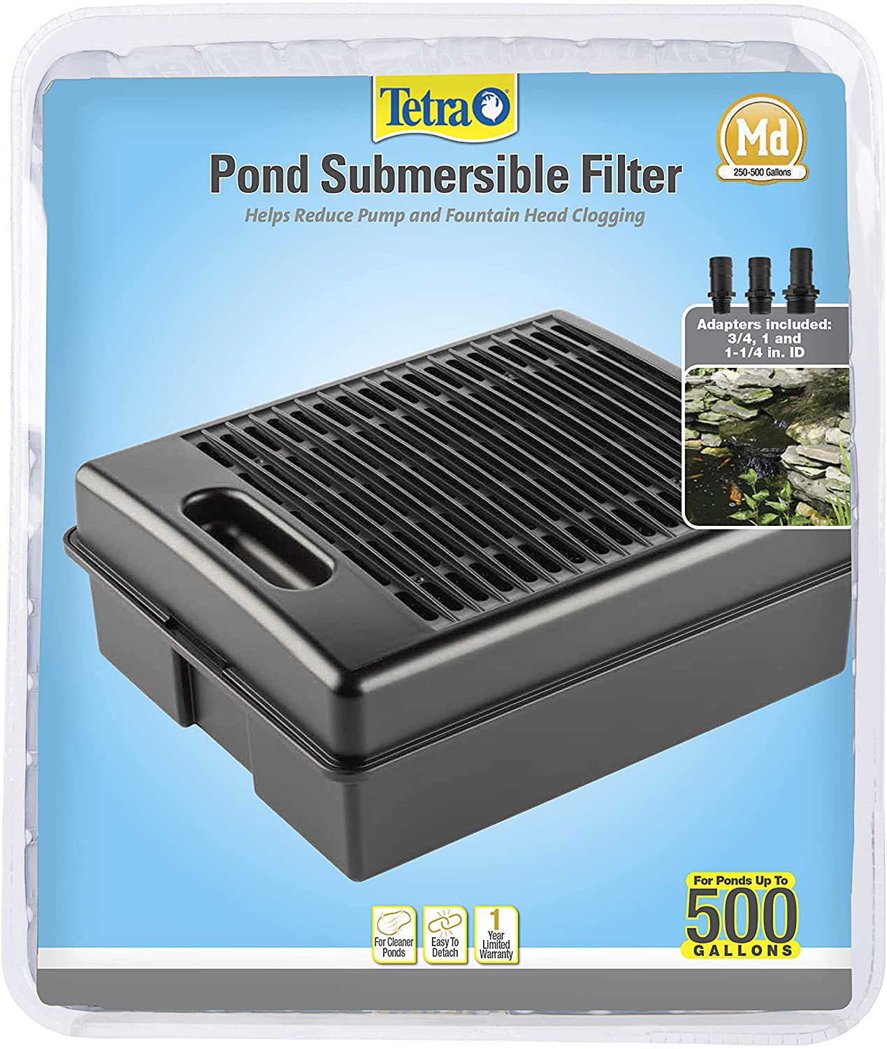 Tetra Pond Submersible Flat Box Filter, for 250 to 500 Gallon Ponds Animals & Pet Supplies > Pet Supplies > Fish Supplies > Aquarium & Pond Tubing Tetra Pond   