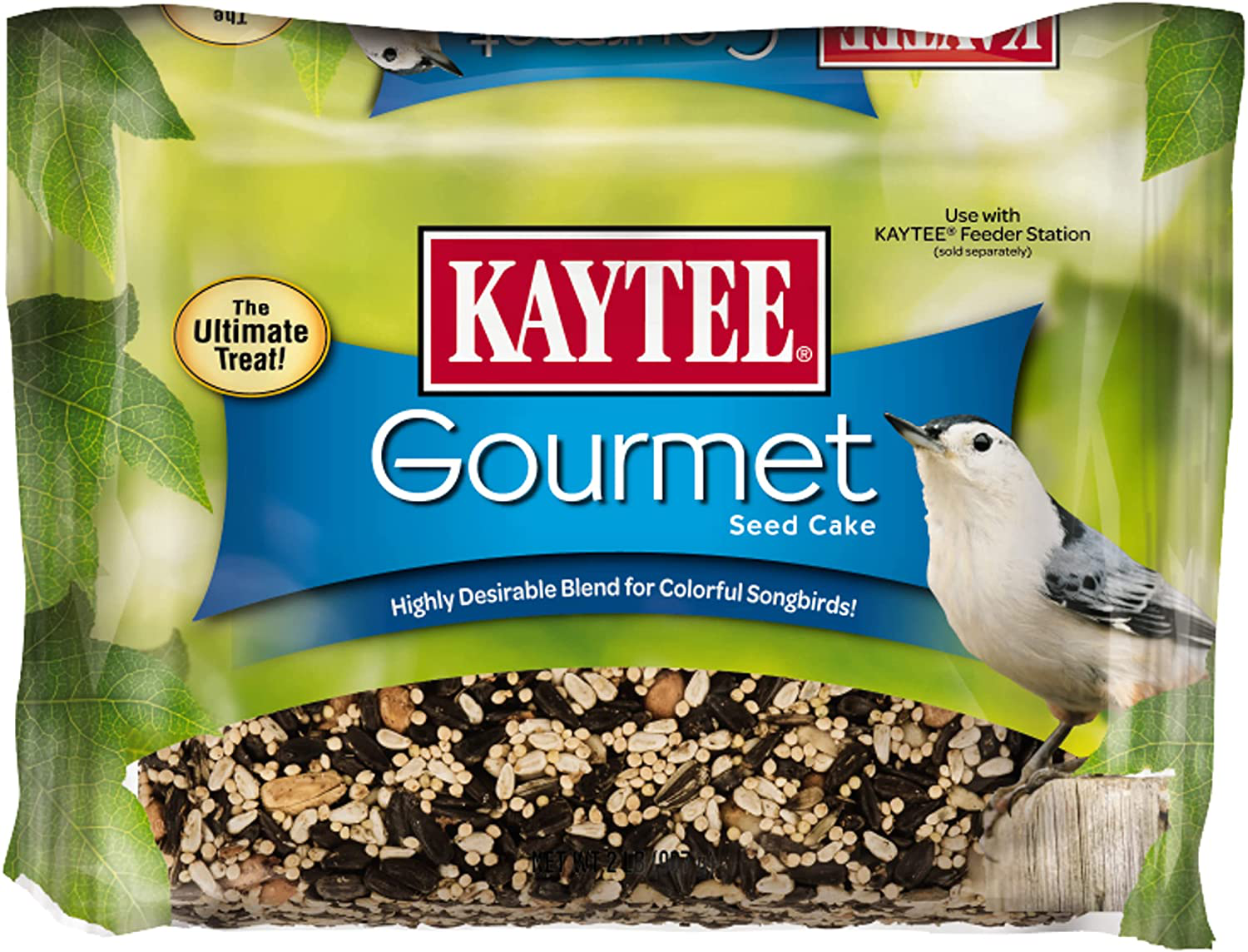 Kaytee 100063947 Gourmet Seed Cake, 2 Lb, None