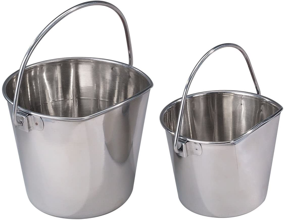 Proselect Stainless Steel Flat Sided Pet Pail Animals & Pet Supplies > Pet Supplies > Dog Supplies > Dog Kennels & Runs Pro Select 1-Quart  