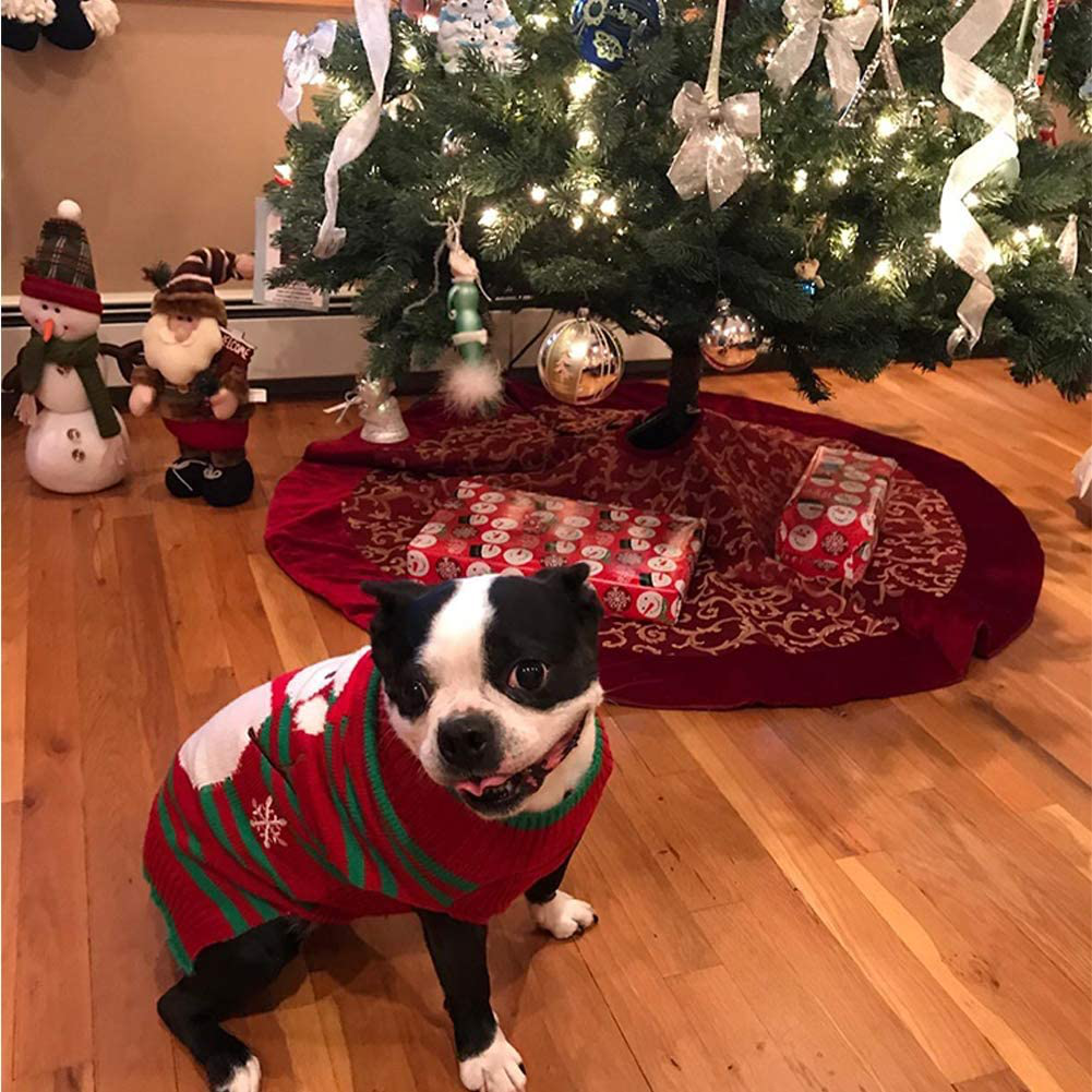 NACOCO Dog Snow Sweaters Snowman Sweaters Xmas Dog Holiday Sweaters New Year Christmas Sweater Pet Clothes for Small Dog and Cat