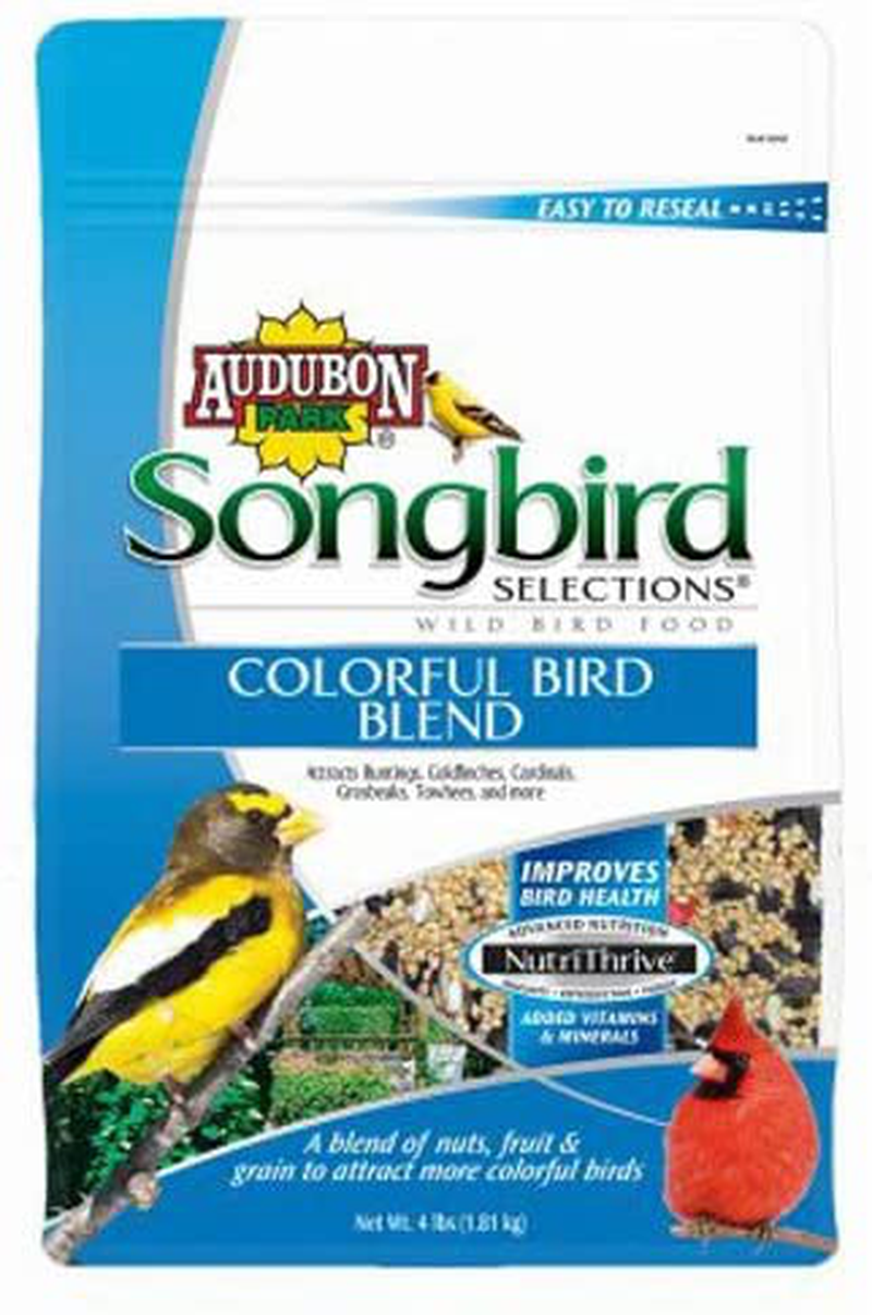 Audubon Park Songbird Selections 11980 Multi Wild Bird Food with Fruits and Nuts, 15 Lb Animals & Pet Supplies > Pet Supplies > Bird Supplies > Bird Food Audubon Park 4-Pound  