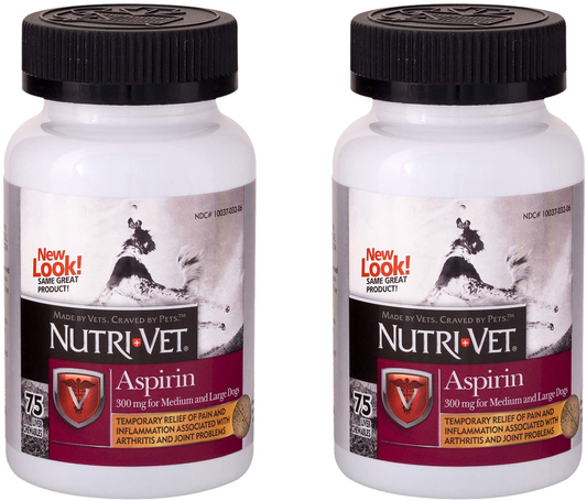 Nutri-Vet Aspirin Chewables for Large Dogs, 75 Count - Pack of 2 Animals & Pet Supplies > Pet Supplies > Small Animal Supplies > Small Animal Treats Nutri-Vet   