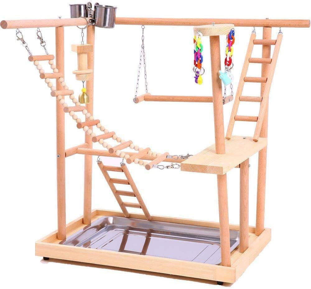 ASDFGHJKL Bird Perches Nest Play Stand Gym/Parrot Interactive Playground, Bird Perch Platform Stand Swing Bridge Wood Climb Ladders for Parrot Animals & Pet Supplies > Pet Supplies > Bird Supplies > Bird Gyms & Playstands asdfghjkl   