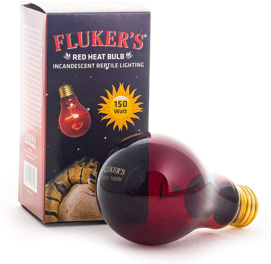 Fluker'S Red Heat Bulbs for Reptiles 150 Watt Animals & Pet Supplies > Pet Supplies > Reptile & Amphibian Supplies > Reptile & Amphibian Habitat Heating & Lighting Flukers   