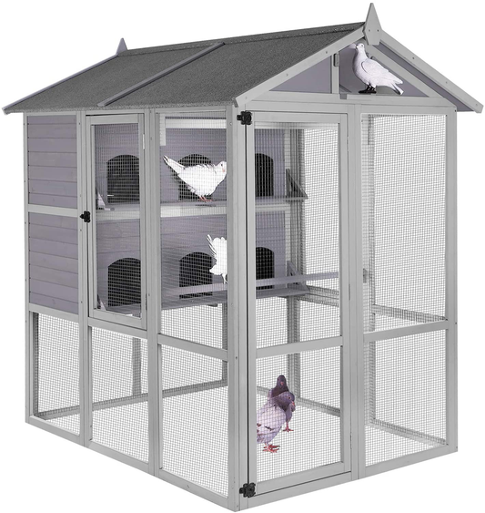 Large Pigeon Cage, Wooden Bird Cage Bird House, Parrot Cage Bird Aviary for Outdoor Animals & Pet Supplies > Pet Supplies > Bird Supplies > Bird Cages & Stands Aivituvin   