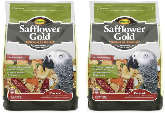 Higgins Safflower Gold Parrot Food 3Lbs Bags (Pack of 2)