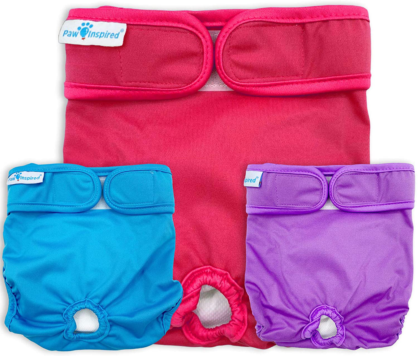 Paw Inspired Washable Dog Diapers | Reusable Dog Diapers | Washable Female Dog Diapers | Cloth Dog Diapers for Dogs in Heat, or Dog Incontinence Diapers