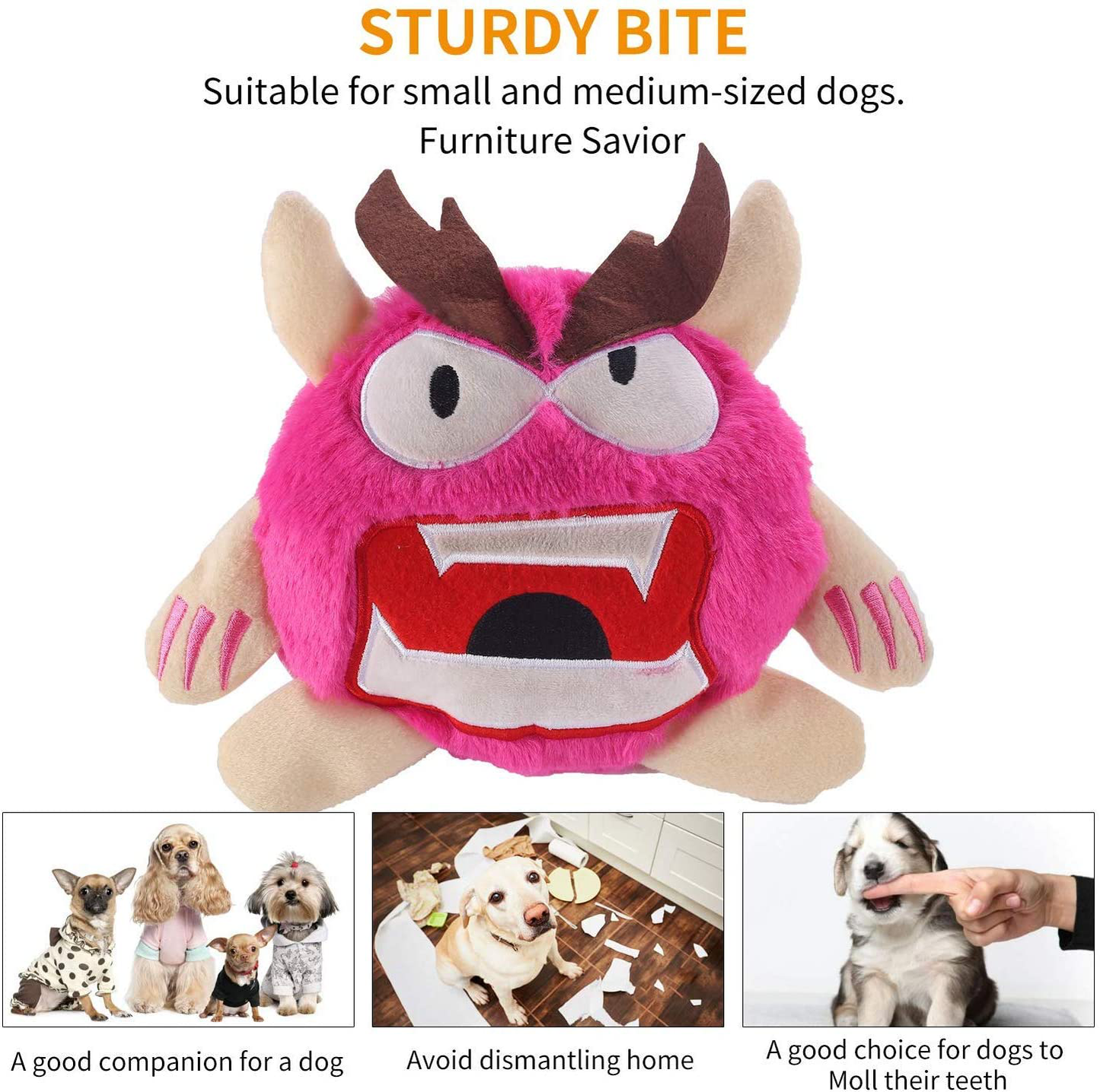 NEILDEN Upgrade Interactive Squeaky Dog Toys Plush Puppy Chew Toys Giggle Dog Balls Durable for Tug and Fetch Pet Toys for Small Dog..... Animals & Pet Supplies > Pet Supplies > Dog Supplies > Dog Toys NEILDEN   