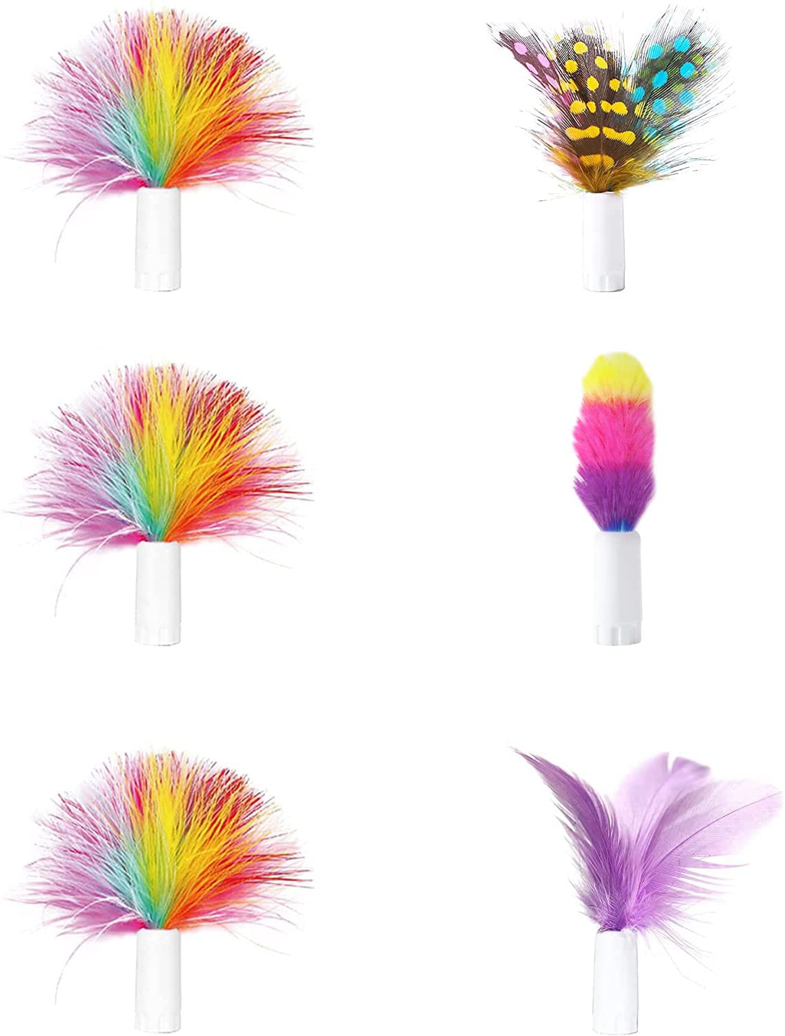 Cat Toys ORSDA 2-In-1 Interactive Cat Toys for Indoor Cats, Automatic Cat Toy Balls, Ambush Feather Kitten Toys with 6Pcs Attachments, Dual Power Supplies, Adjustable Speed, Auto On/Off… Animals & Pet Supplies > Pet Supplies > Cat Supplies > Cat Toys ORSDA Replacement Feathers  