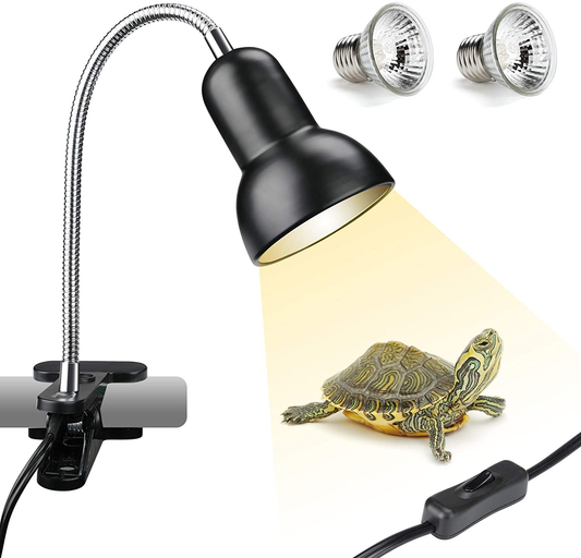 SDYXJ 25/50W UVA UVB Reptile Heat Lamp with 2 Bulbs, Basking Spot Hanging Lamp with Clip & Switch, Pet Heating Lamp for Turtle Tank Habitat Reptile Lizard Snake(E27, 110V) Animals & Pet Supplies > Pet Supplies > Reptile & Amphibian Supplies > Reptile & Amphibian Habitat Accessories SDYXJ 25/50w Heat Lamp  