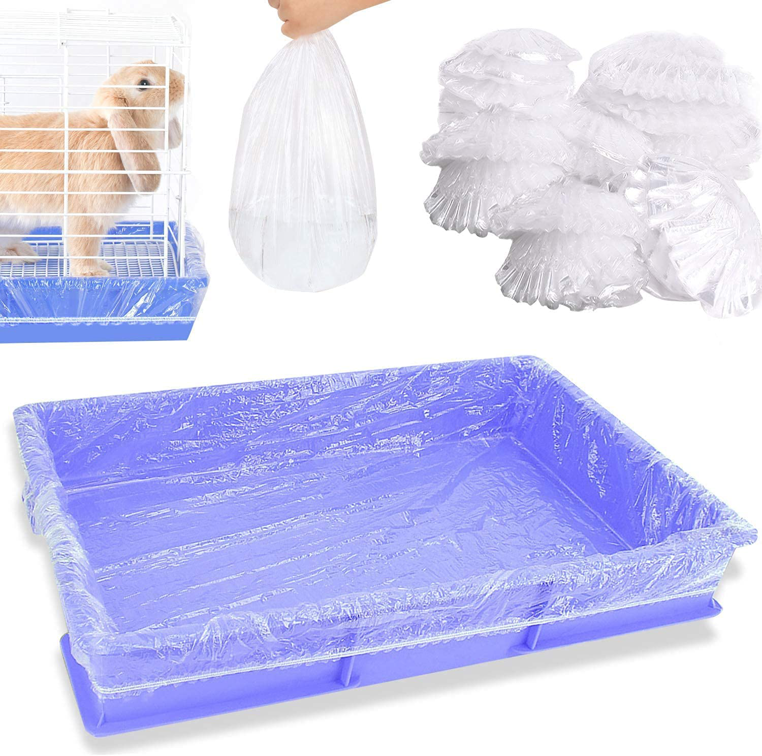 Disposable Rabbit Cage Liner, Clear Plastic Bunny Cage Liner Bag Universal Toilet Film for Bunny Hamster Totoro Hedgehog and Small Animals Cage… Animals & Pet Supplies > Pet Supplies > Small Animal Supplies > Small Animal Bedding upcessory 30 pcs  