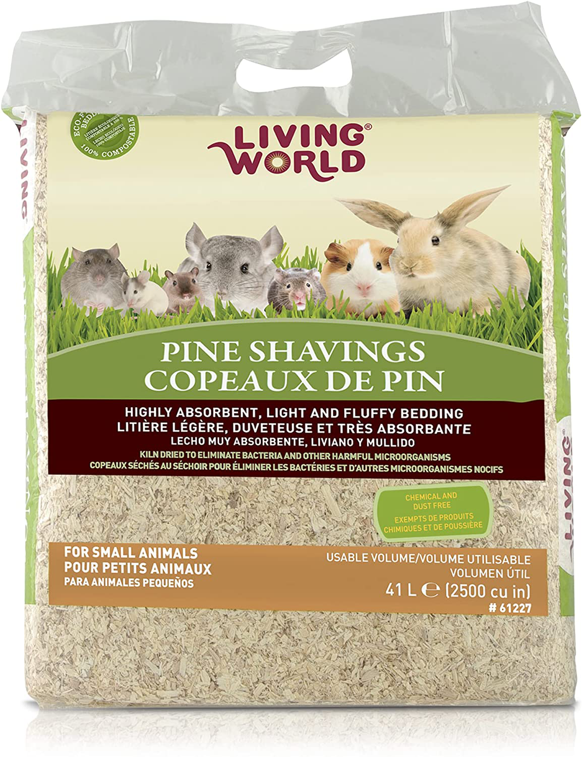 Living World Small Animal Bedding Material Animals & Pet Supplies > Pet Supplies > Small Animal Supplies > Small Animal Bedding Living World Pine 2500-Cubic Inch 