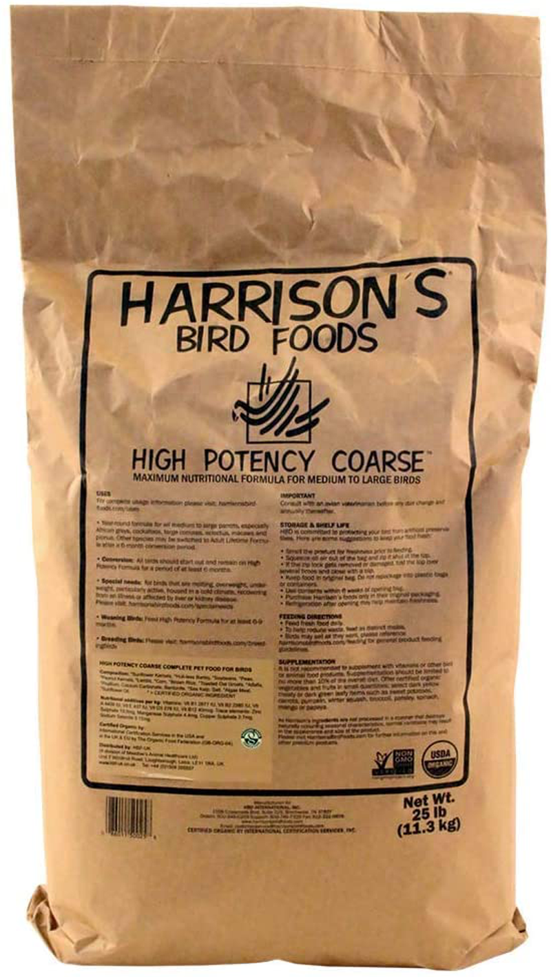 Harrison'S Bird Foods High Potency Coarse 25Lb Animals & Pet Supplies > Pet Supplies > Bird Supplies > Bird Food Harrison's Bird Foods   