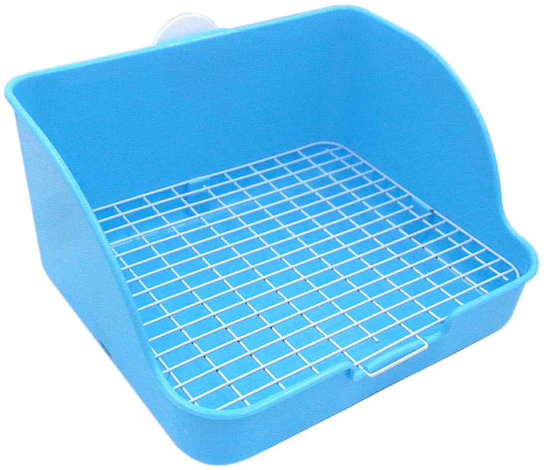 Pet Small Rat Toilet, Square Potty Trainer Corner Litter Bedding Box Pet Pan for Small Animal/Rabbit/Guinea Pig/Galesaur/Ferret Animals & Pet Supplies > Pet Supplies > Small Animal Supplies > Small Animal Bedding Amakunft Blue  